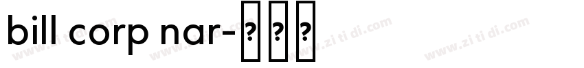 bill corp nar字体转换